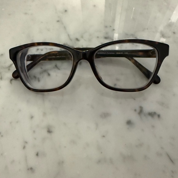 Coach Tortoiseshell  Glasses with Gold 'C' Accent - Women's Accessories - Picture 2 of 7